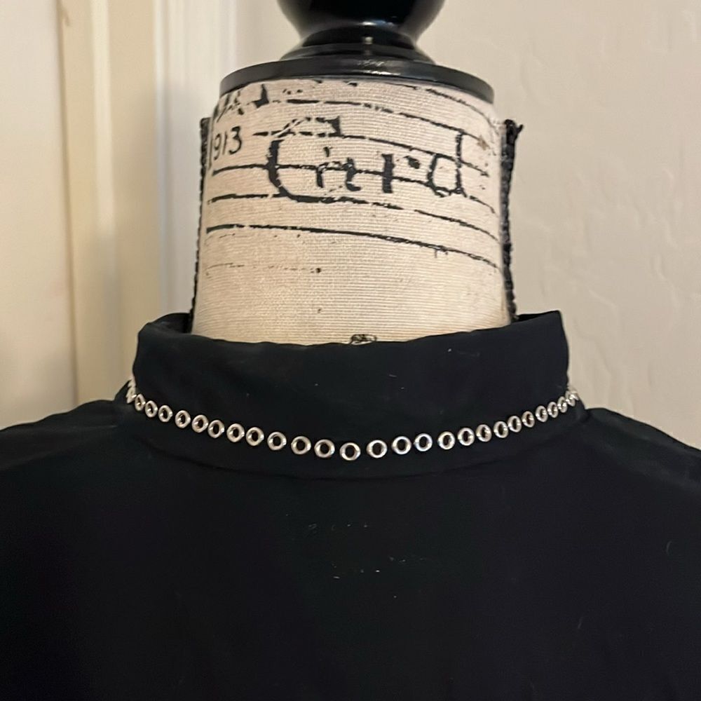 Versus Versace Black Button Rivet Detailing Closure Shirt - Picture 8 of 12